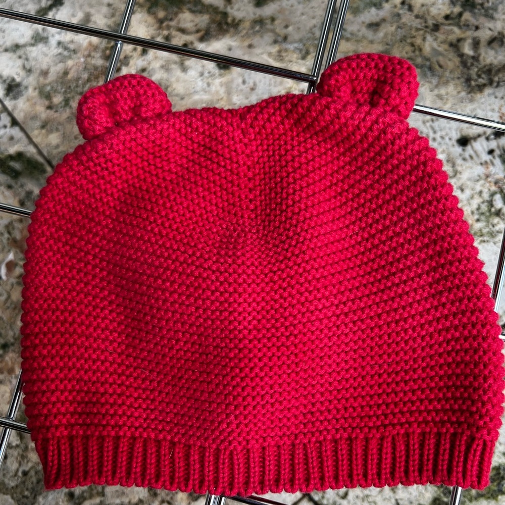 Baby cotton red hat